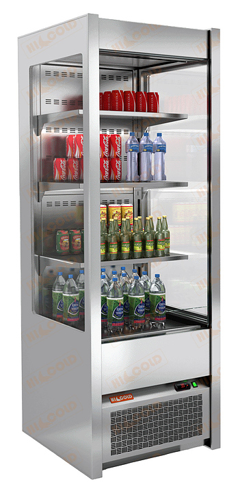 Горка холодильная HICOLD RDM 65/6 20PRO 750х600х2000 мм, нержавеющая сталь