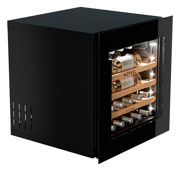 Винный шкаф MEYVEL MV31PRO-KBB1 69 л 592х572х596 мм сталь, черный