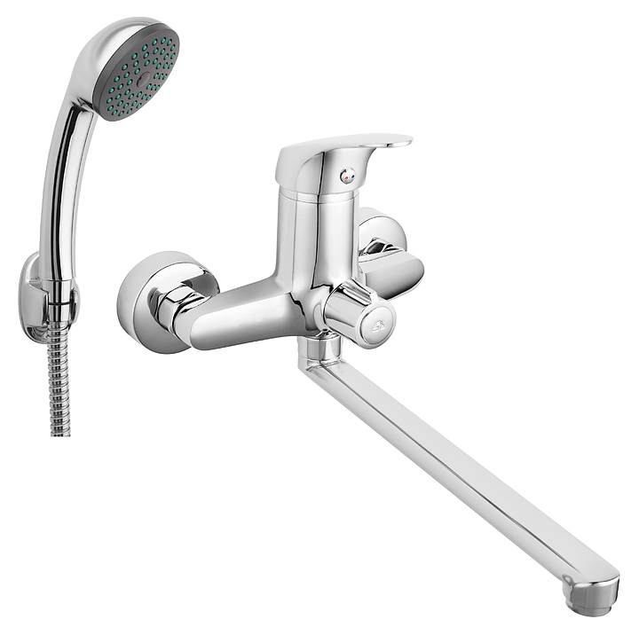 Смеситель для ванны настенный с гарнитуром FERRO FERRO ONE BFO33A хром