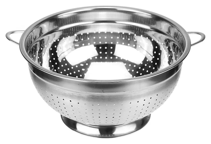 Дуршлаг-миска Restopit рп112 d=28 см на подставке (нерж. сталь)