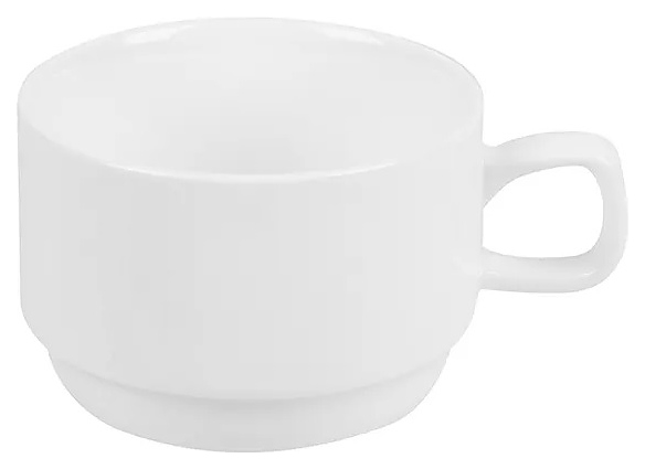 Чашка чайная Kunstwerk A15812 250 мл d=8,5 см h=6 см (фарфор) белая