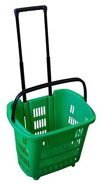 Корзина-тележка покупательская EKSI PBT34 GN зеленая