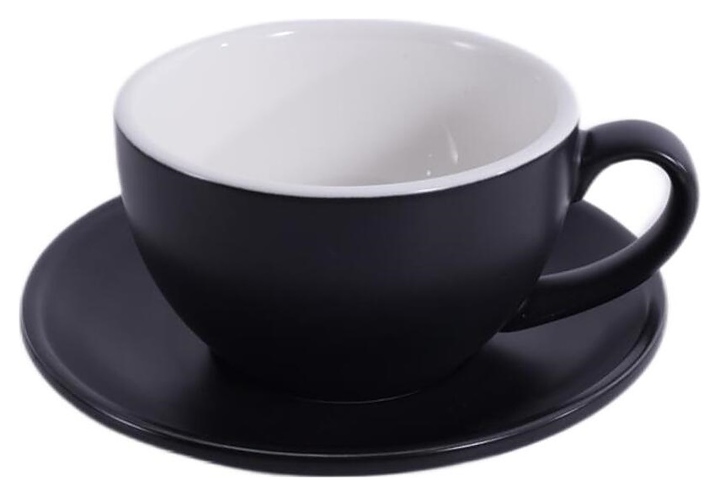 Чайная пара P.L. Barbossa Barista S0120-300-matte black 320 мл (фарфор) черная матовая