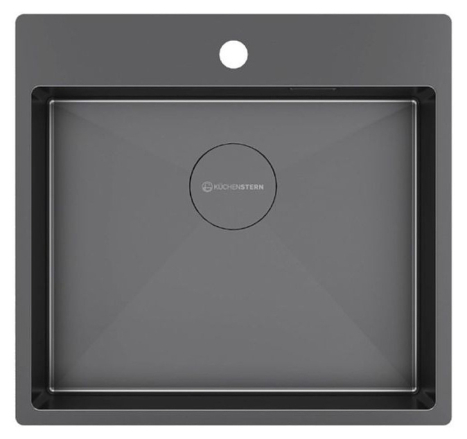 Кухонная мойка KUCHENSTERN 508SS50 WERK 80 AISI 304 540х510х200 мм нержавеющая сталь