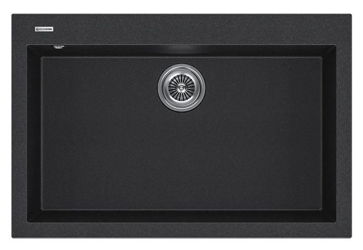 Кухонная мойка KUCHENSTERN 205AN20 OBEN 80 α-Granit 760х500х200 мм антрацит