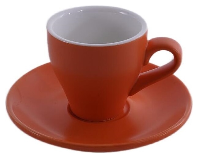 Кофейная пара P.L. Barbossa Barista S0117-matte orange 100 мл (фарфор) оранжевая матовая