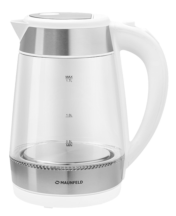 Чайник Maunfeld MGK1710GW 1.7 л 2200 Вт белый, прозрачный