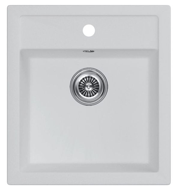 Кухонная мойка KUCHENSTERN 104WH10 TOP 45 Ku-Granit 465х505х210 мм белый
