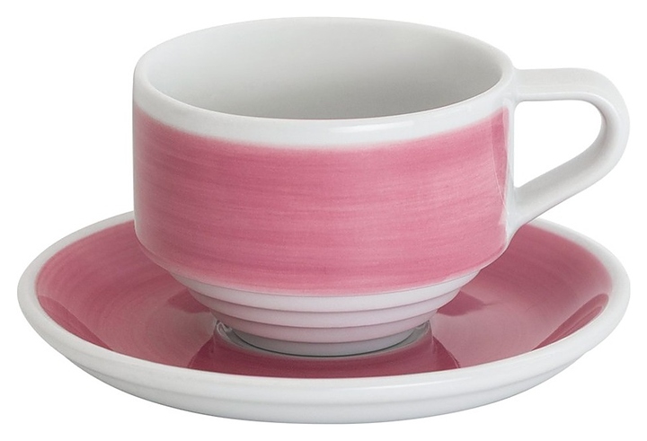 Кофейная пара Loveramics Deco C118-013BPP/C118-033BPP 165 мл (фарфор) розовая (pink handpaint)