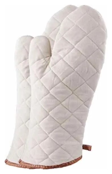 Рукавицы пекарские Restopit рп25 l=28 см (хлопок / синтепон) серые (1 пара)