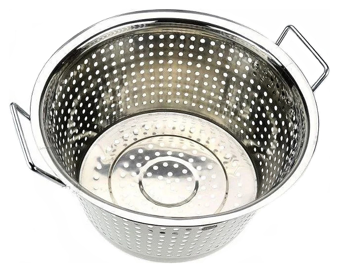 Дуршлаг Restopit рп493 Профи 10 л d=34 см (нерж. сталь) с отверстиями 7 мм