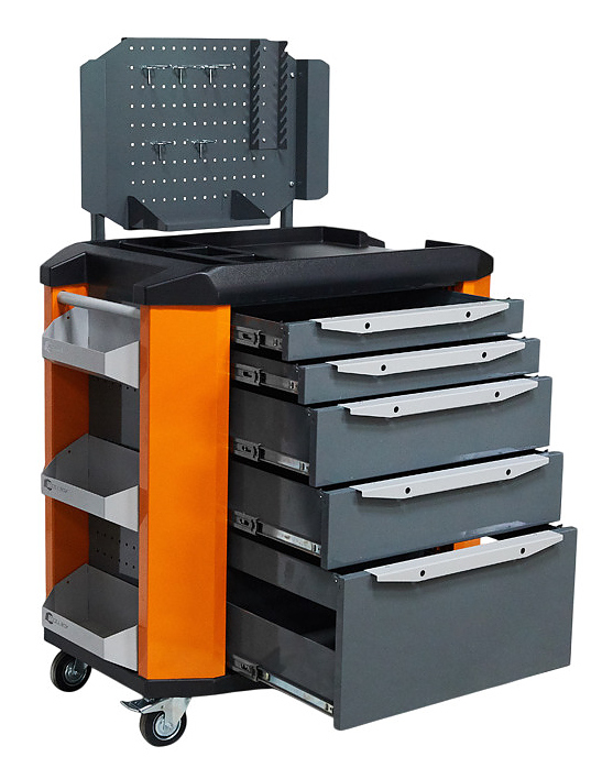 Тележка инструментальная КМК завод TOOLLBOX Premium TBP-5 225 кг, RAL 2008/RAL 5005