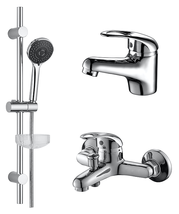 Комплект смесителей с душевым гарнитуром ORANGE Agger Move A0631100 хром