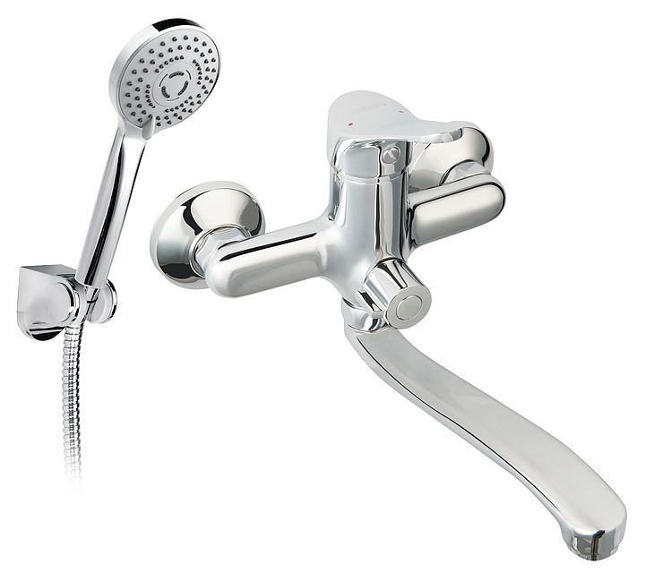 Смеситель для ванны настенный с гарнитуром FERRO STILLO BSL55A хром