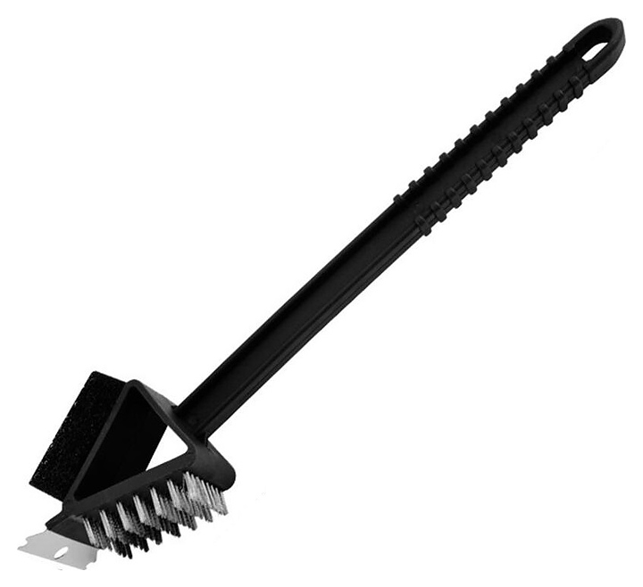 Щетка для чистки гриля P.L. Proff Cuisine 81222719 l=36 см (пластик) с металлической щетиной и скребком