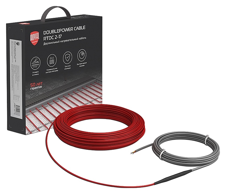 Кабель нагревательный Royal Thermo Doublepower Cable RTDC 2-17-100 (комплект)