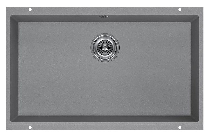 Кухонная мойка KUCHENSTERN 103TN10 UNDER 80 Ku-Granit 730х460х190 мм титан