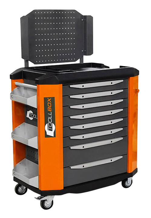 Тележка инструментальная КМК завод TOOLLBOX Premium TBP-8 360 кг, RAL 2008/RAL 5005