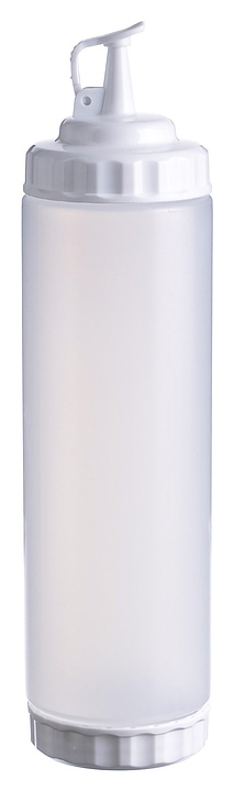 Диспенсер для соуса Gastroplast 79693 750 мл d=7 см h=27 см (пластик) прозрачный c 2 белыми крышками