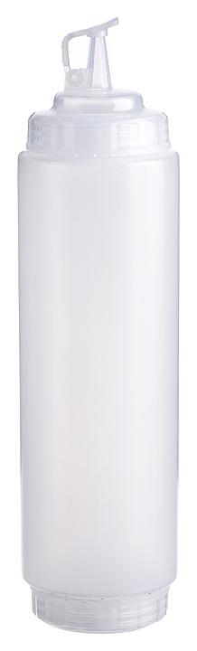 Диспенсер для соуса Gastroplast 79695 1000 мл d=7,5 см h=29,5 см (пластик) прозрачный c 2 прозрачными крышками