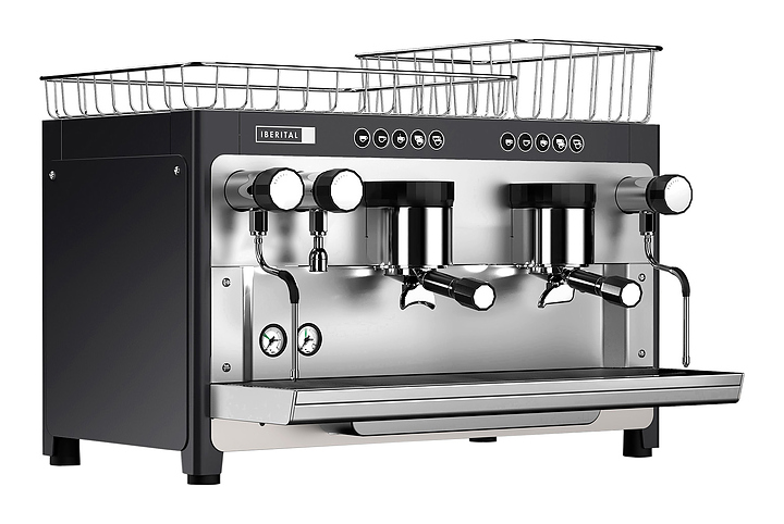 Кофемашина IBERITAL Tandem 3 GR высокая группа, черная