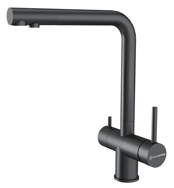 Смеситель для кухни KUCHENSTERN 401GM40 FOKUS-FS вороненая сталь