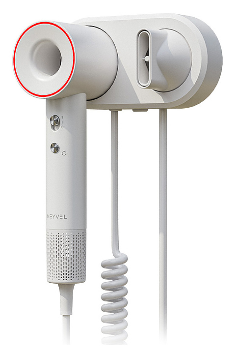 Фен настенный MEYVEL MF11-1600 (White) 1600 Вт белый