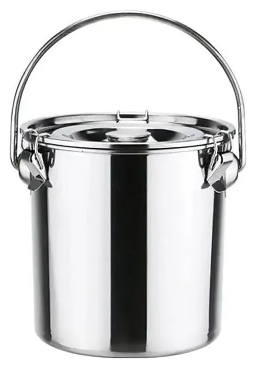 Ведро-контейнер для продуктов Restopit тр3 3 л d=16 см h=17 см с герметичной крышкой с защелками (нерж. сталь)