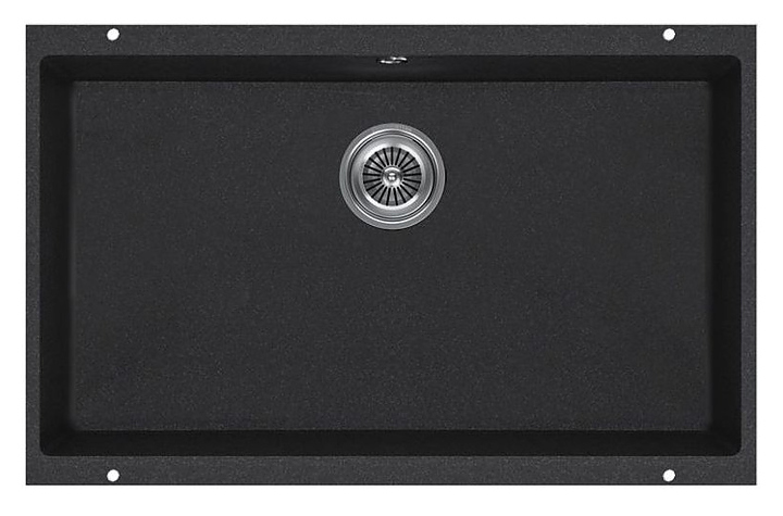 Кухонная мойка KUCHENSTERN 103AN10 UNDER 80 Ku-Granit 730х460х190 мм антрацит