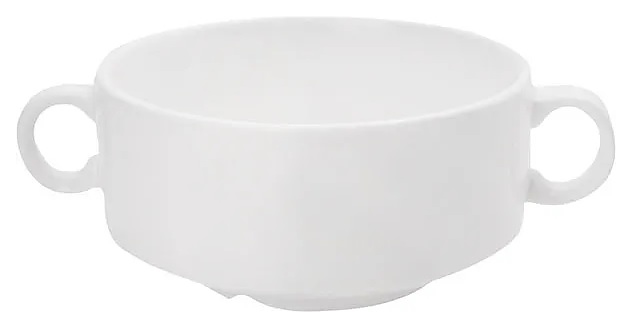 Чашка бульонная Kunstwerk A1730 300 мл d=11 см h=5,5 см (фарфор) белая