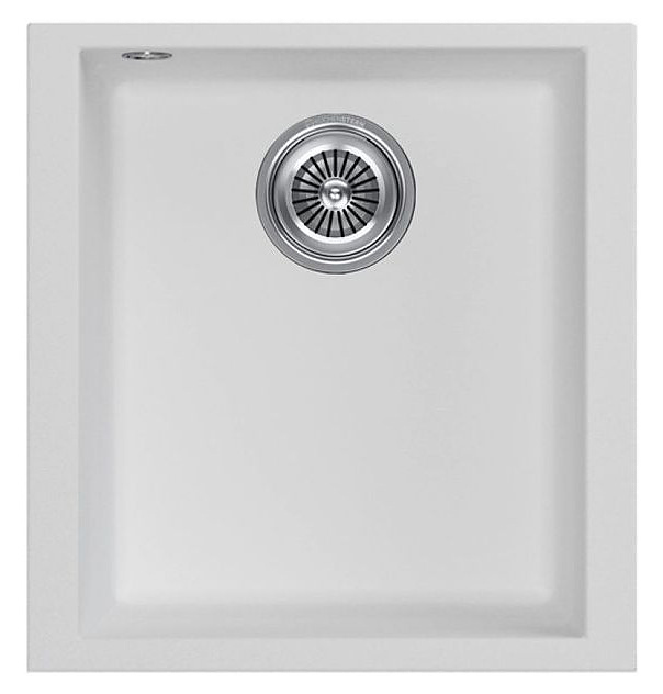Кухонная мойка KUCHENSTERN 200WH20 SUB 45 α-Granit 410х435х200 мм белый