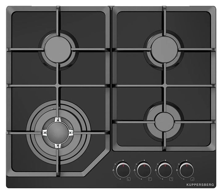 Варочная панель газовая Kuppersberg FG 60 B черное стекло