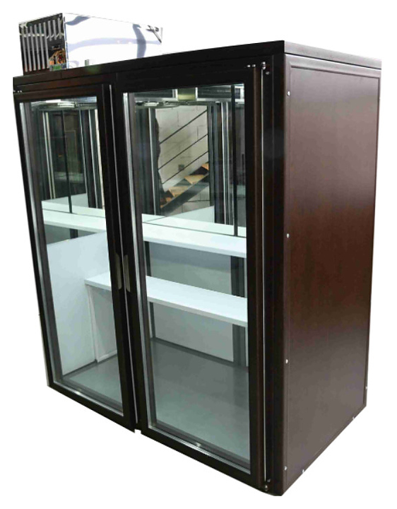 Шкаф холодильный для цветов Berk 2 секции, с моноблоком (модель №34)