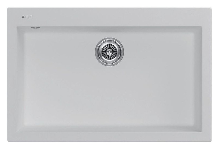 Кухонная мойка KUCHENSTERN 205WH20 OBEN 80 α-Granit 760х500х200 мм белый