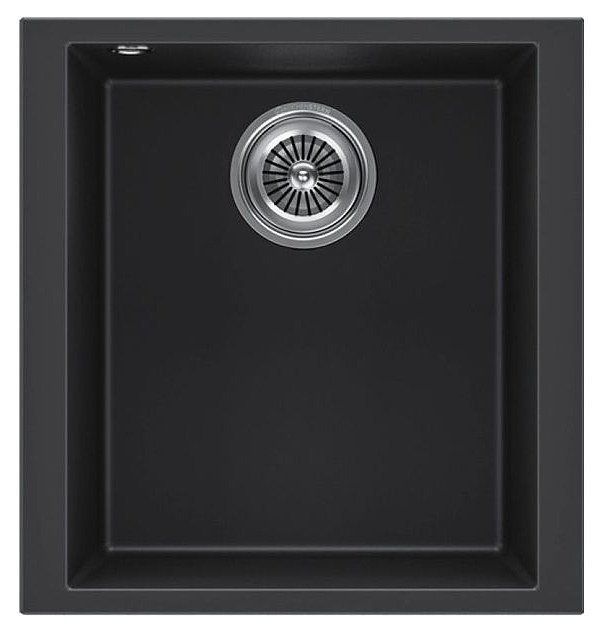 Кухонная мойка KUCHENSTERN 200BL20 SUB 45 α-Granit 410х435х200 мм черный