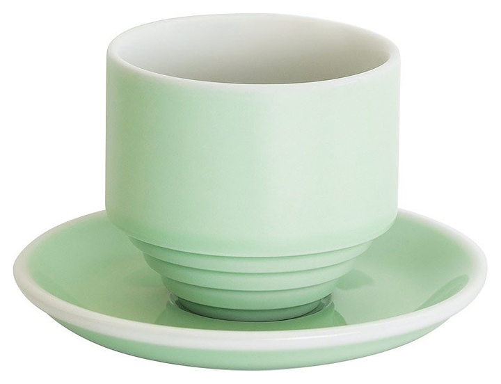Кофейная пара Loveramics Deco C118-007BCG/C118-030BCG 200 мл (фарфор) светло-зеленая (celadon green)