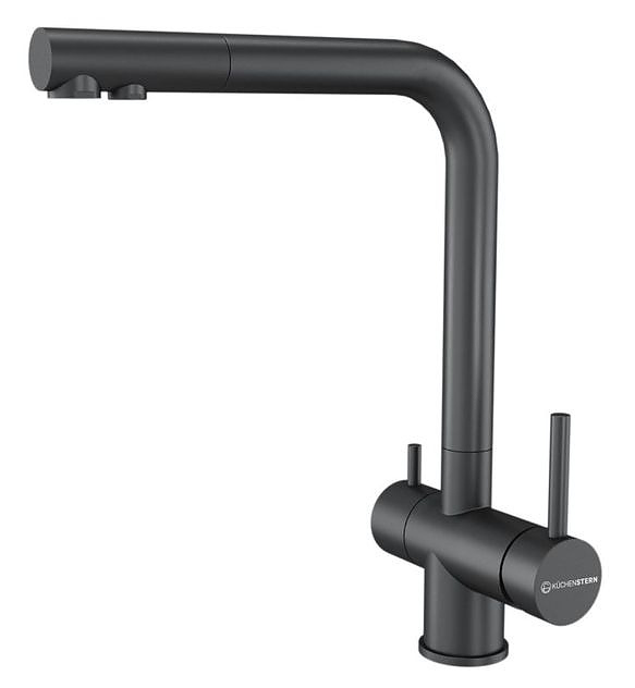 Смеситель для кухни KUCHENSTERN 400GM40 FOKUS-F вороненая сталь