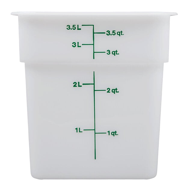 Контейнер для хранения продуктов Cambro 4SFSP-148 3.8 л 185x185x187 мм полиэтилен, белый