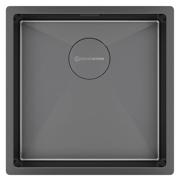 Кухонная мойка KUCHENSTERN 500GM50 KRAFT 45 AISI 304 440х440х200 мм вороненая сталь