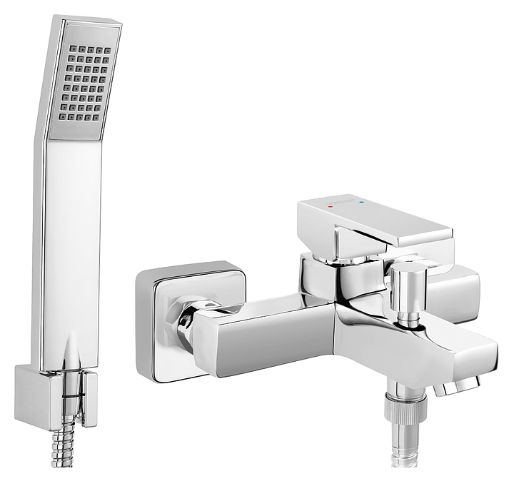 Смеситель для ванны настенный с гарнитуром FERRO ZICCO BZI11 хром