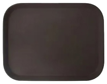 Поднос Restopit бк231 410х310х25 мм (полипропилен) прорезиненный коричневый