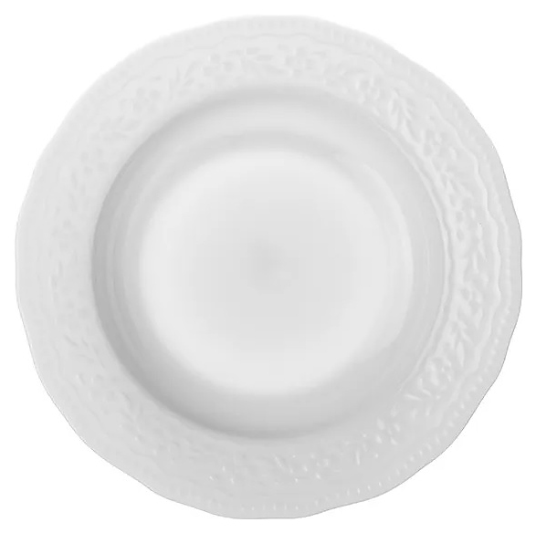 Тарелка глубокая Kunstwerk Euphoria 17060#/03015814 250 мл d=22 см h=3 см (фарфор) белая