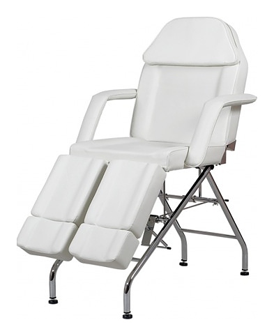 Кресло педикюрное Мэдисон&Co МД-3562, каркас хром, белое