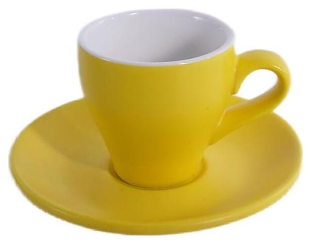 Кофейная пара P.L. Barbossa Barista S0117-matte yellow 100 мл (фарфор) желтая матовая