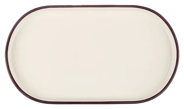 Блюдо сервировочное Kunstwerk Bliss CHP12515-1137C 29,7х16,9 см h=2,7 см (фарфор) овальное белое