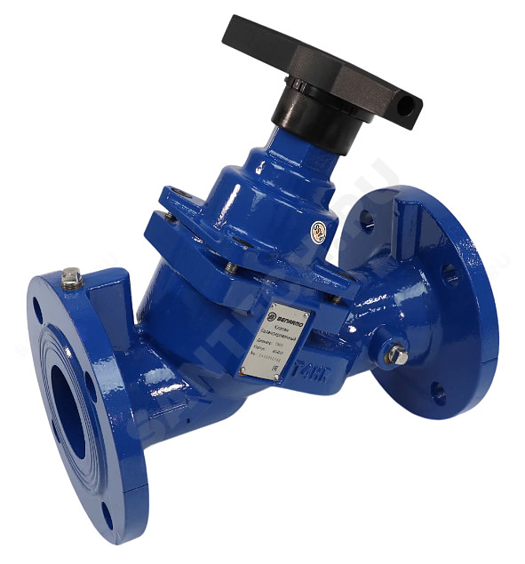 Клапан балансировочный ручной Benarmo чугун 3080H Ду 125 Ру16 Тмакс=120 оС фл Kvs=263.9м3/ч с измерительными ниппелями