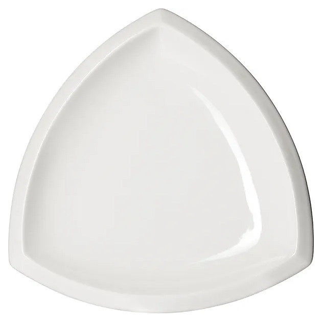 Тарелка Kunstwerk A5806 26х26 см (фарфор) треугольная белая