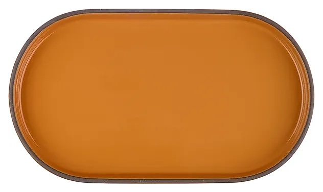 Блюдо сервировочное Kunstwerk Bliss CHP12515-J18 30,4х17,4 см h=2,7 см (фарфор) овальное оранжевое