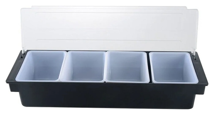 Контейнер для фруктов и приправ Restopit бк114 4 емкости с крышкой (пластик)