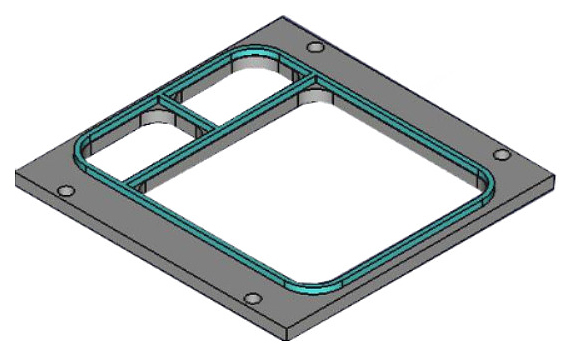 Форма VASSILII № 0059 228х178 мм 3-секционного Т-образного